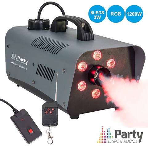 MÁQUINA DE FUMOS 1200W 6 LEDS 3W RGB DMX PARTY