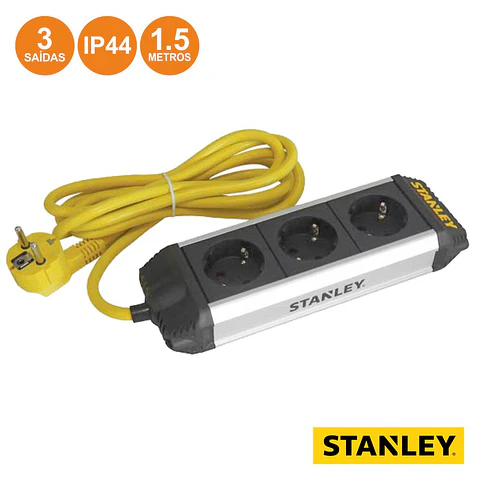 TOMADA ELÉTRICA C/ 3 SAÍDAS 1.5M IP44 STANLEY