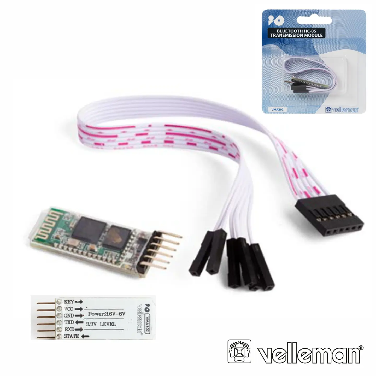 MÓDULO TRANSMISSOR BLUETOOTH HC-05 VELLEMAN 1