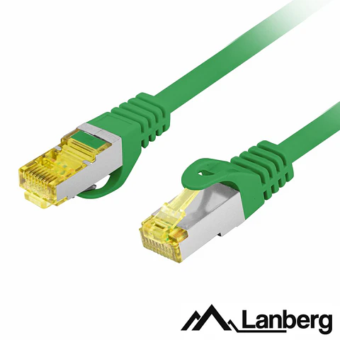Cabo S/FTP LSZH CAT6A 0.25m Verde LANBERG