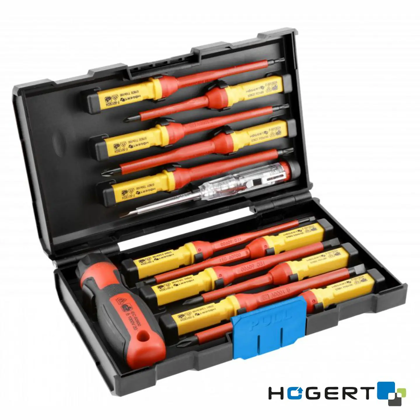Conjunto de 13 Chaves VDE 1000V E 1 Busca-Polos HOGERT 1