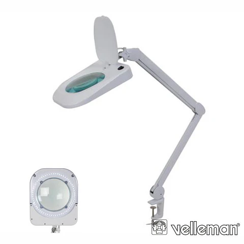 Candeeiro C/ Lupa Bancada 5 Dioptrias 60 LEDS 10W VELLEMAN