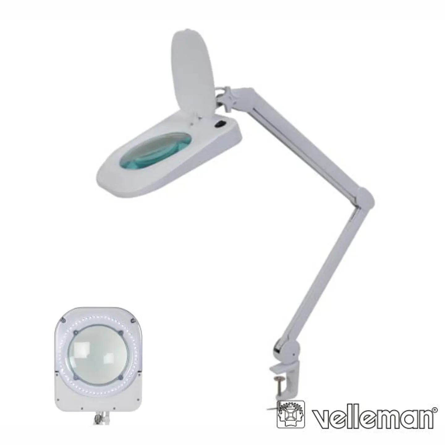 Candeeiro C/ Lupa Bancada 5 Dioptrias 60 LEDS 10W VELLEMAN 1