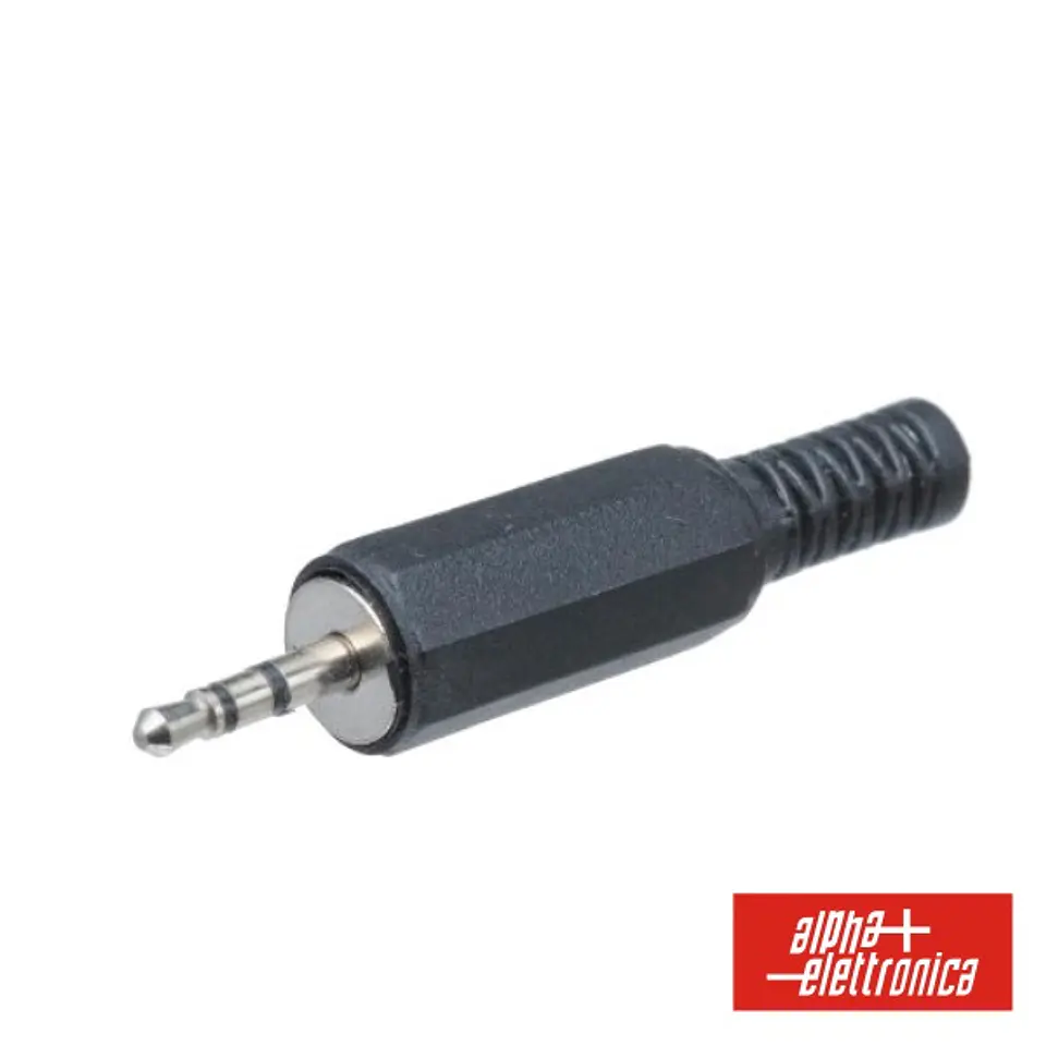 FICHA JACK 2.5MM MACHO ST PVC C/ GUARDA CABO 1
