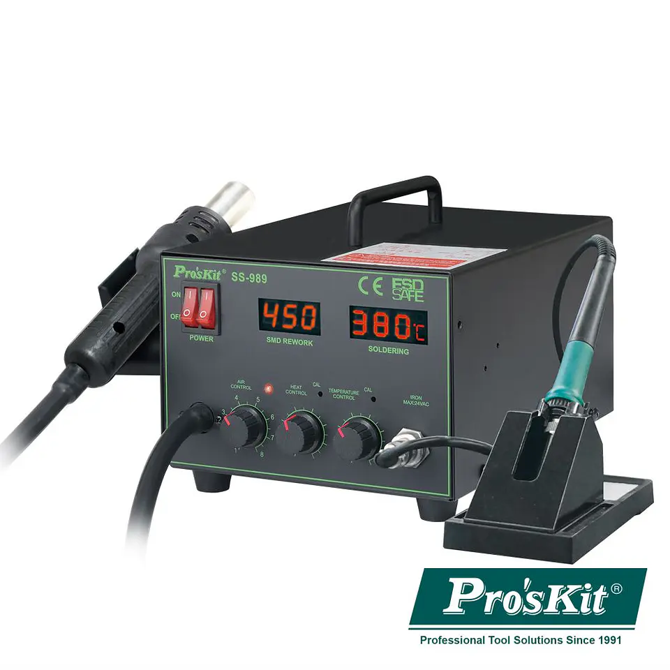 ESTAÇÃO DE SOLDAR SMD AR QUENTE 2 EM 1 700W PROSKIT 1