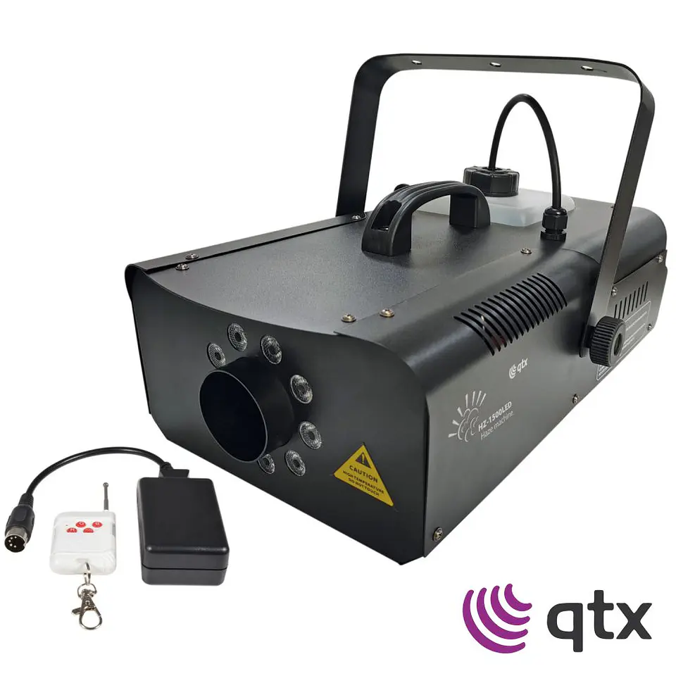 Máquina De Fumos 1500W LED DMX C/ Comando QTX 1