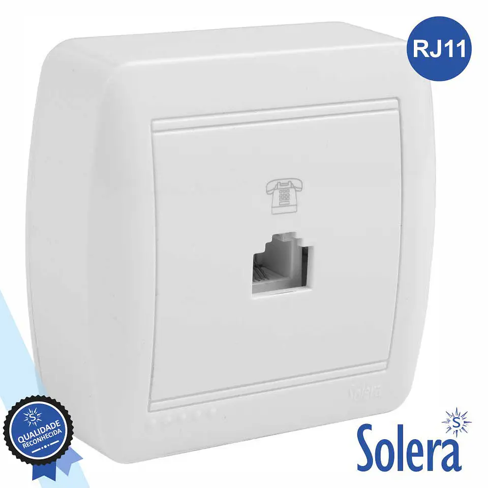 TOMADA TELEFONE RJ11 PAREDE SOLERA 1