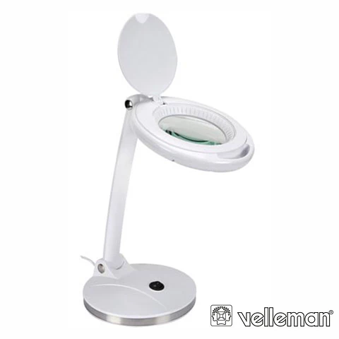 Candeeiro C/ Lupa Bancada 5 Dioptrias 48 LEDS 6W VELLEMAN