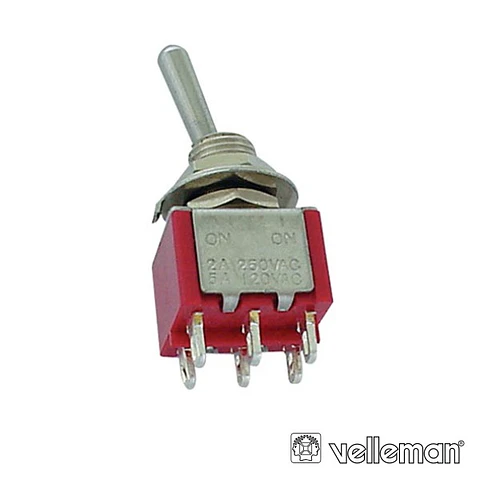 INTERRUPTOR ALAVANCA DPDT VERTICAL ON-OFF-(ON)