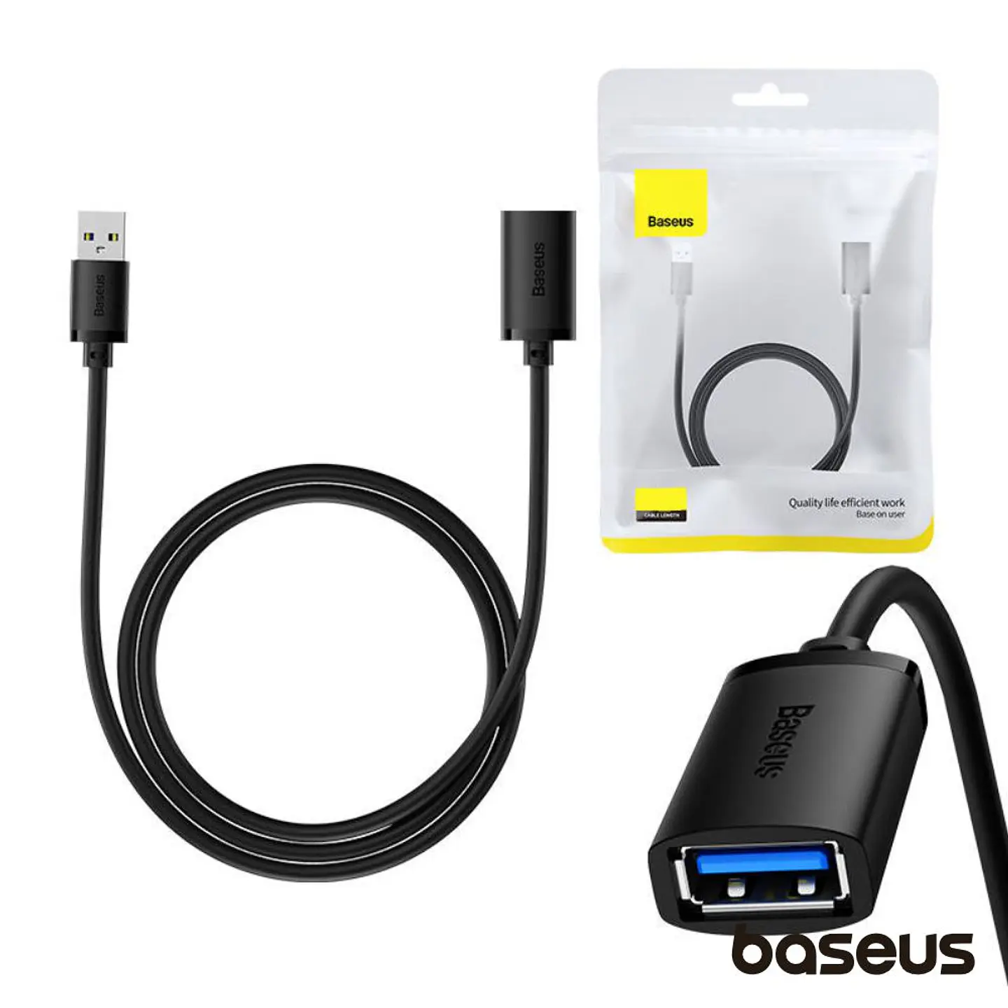 Cabo USB-A 3.0 Macho / USB-A Fêmea 1m Airjoy BASEUS 1