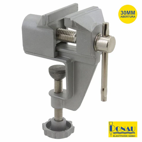 TORNO DE MESA COMPACTO EM ALUMÍNIO ABERTURA 30MM DONAU