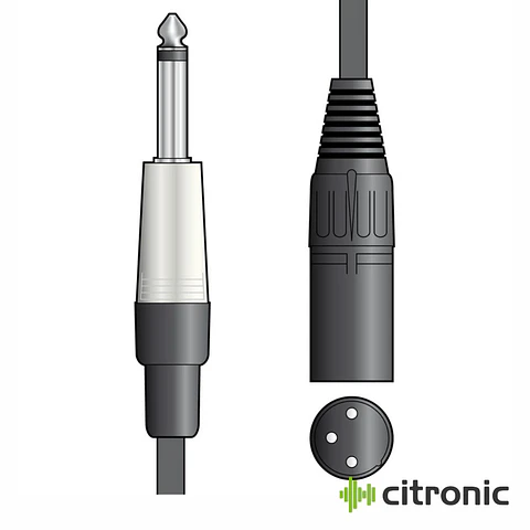Cabo Jack 6.3mm Mono Macho / XLR Macho 3m CITRONIC