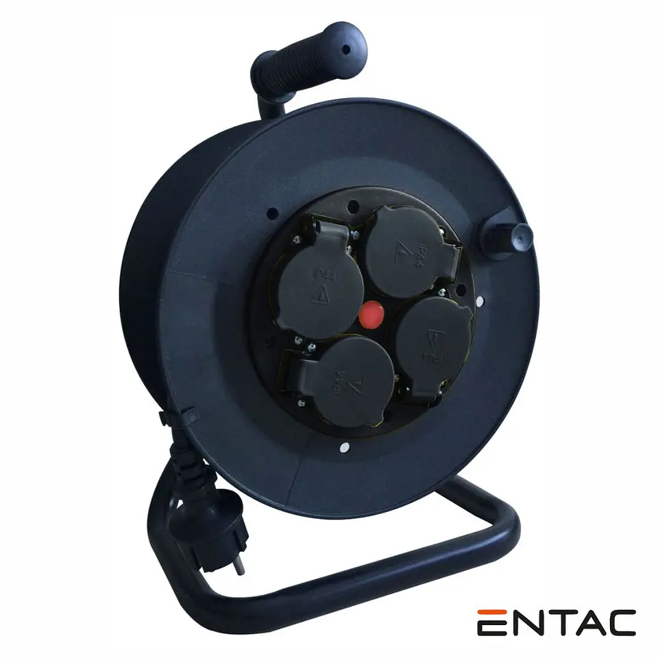 Extensão Elétrica 3G2.5 C/ Enrolador 4x Schuko 40m ENTAC 1