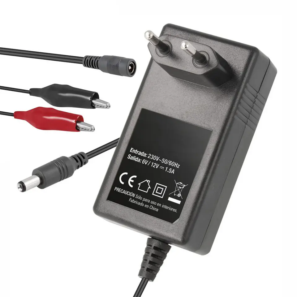 Carregador de Baterias de Chumbo 6-12V 1.5A 1