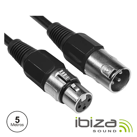 CABO XLR 3P MACHO / XLR 3P FÊMEA 5M IBIZA