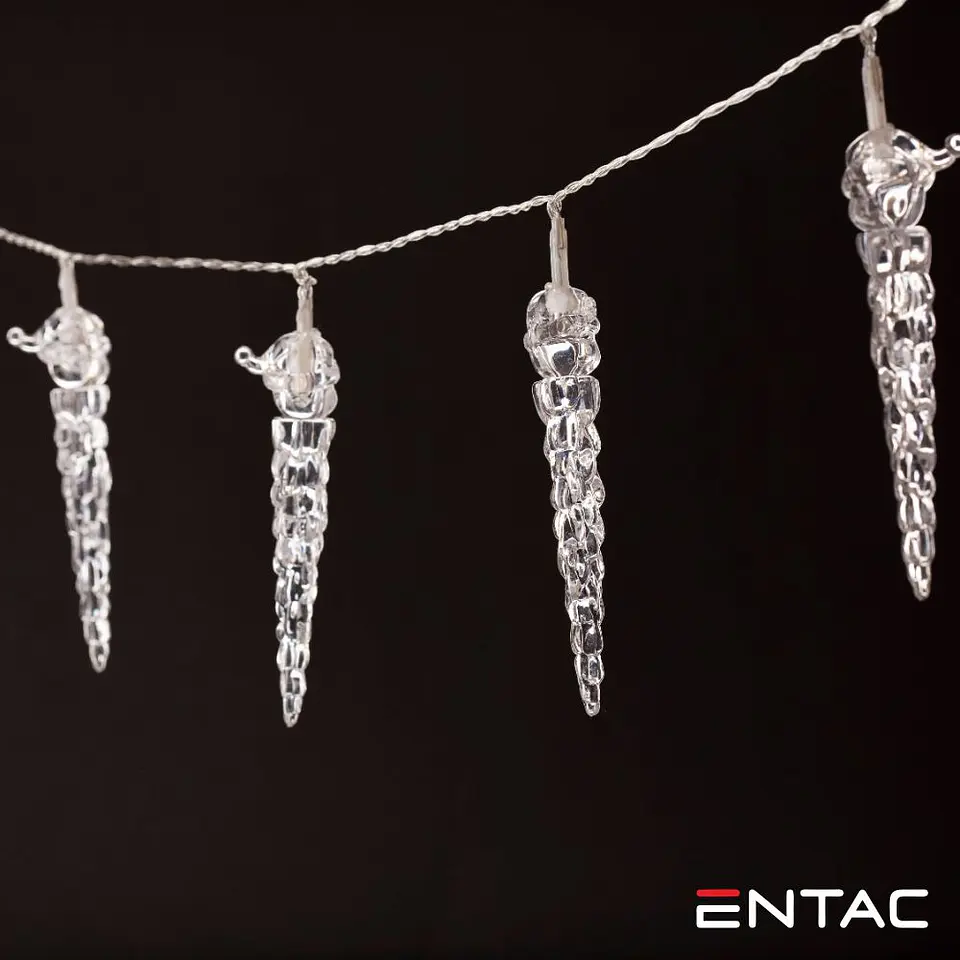 Grinalda 10 LEDS Estalactite 2xAA 1.65m ENTAC 1