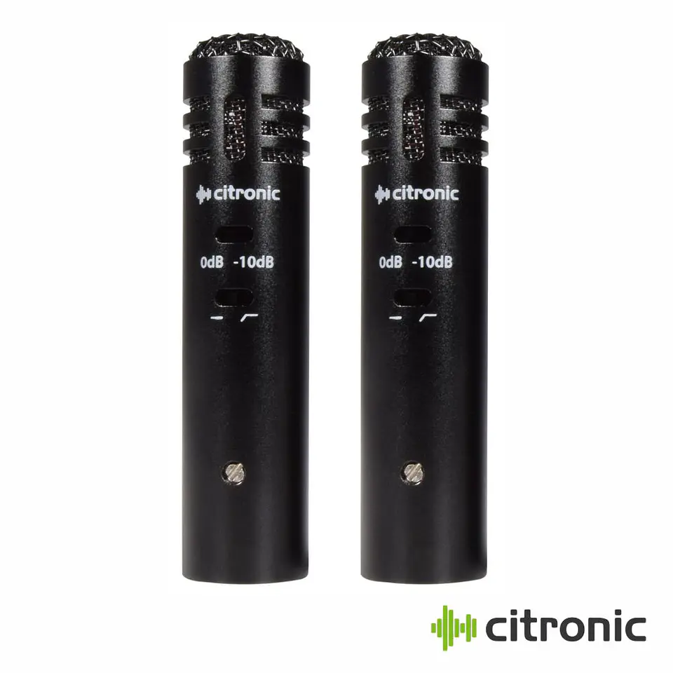 Conjunto Microfones Condensador Profissionais CITRONIC 1
