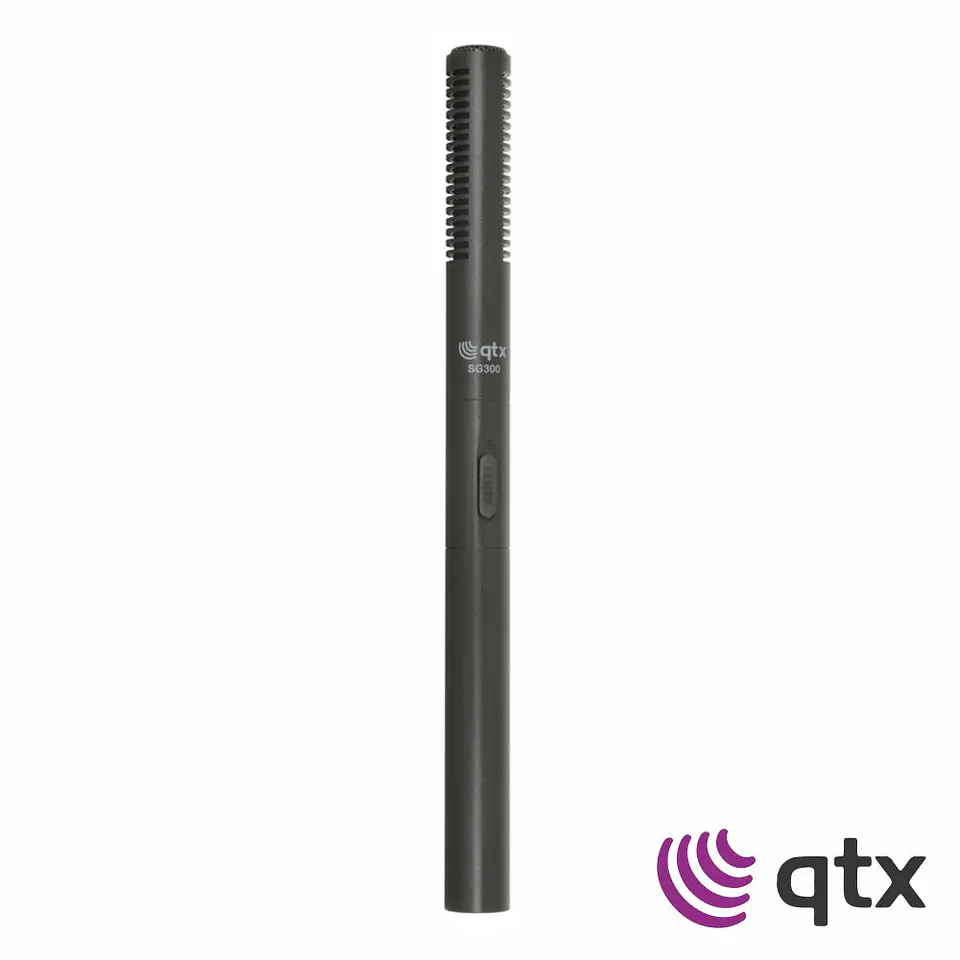 Microfone Shotgun C/ Cabo/Suporte 50Hz-18kHz QTX 1