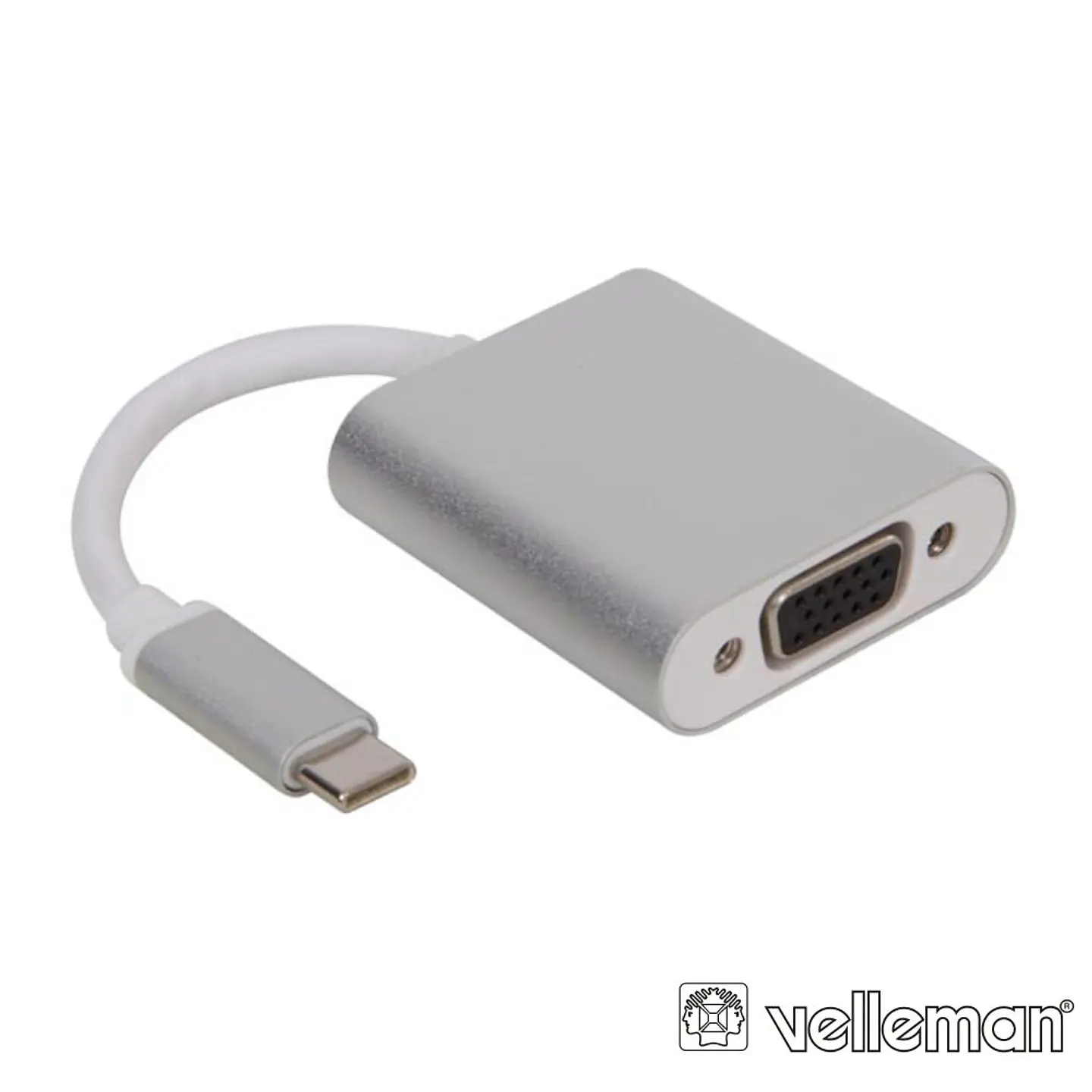 Cabo Adaptador USB-C 3.1/ VGA C/ Audio 1080p VELLEMAN 1