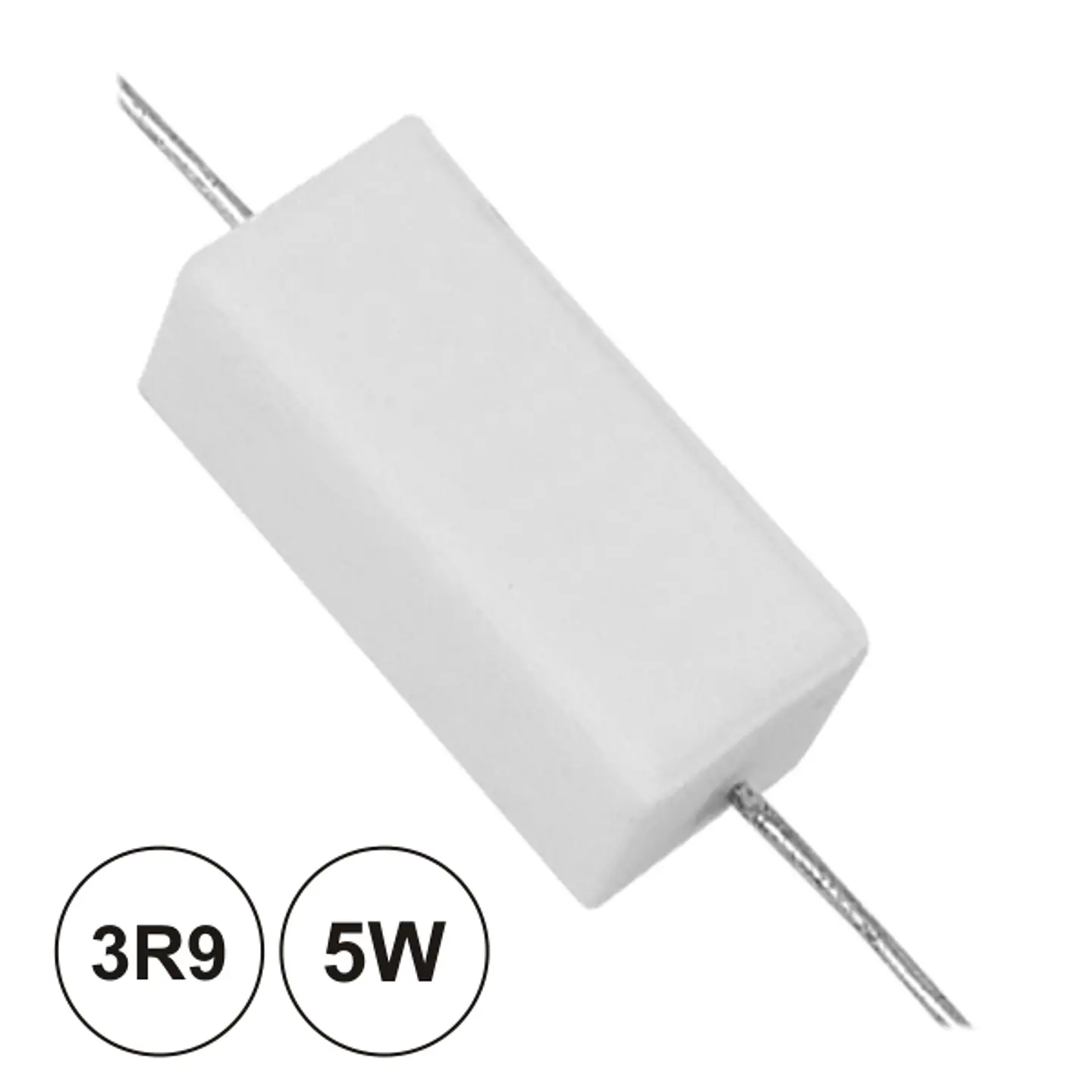 RESISTÊNCIA BOBINADA 3R9 5W 1