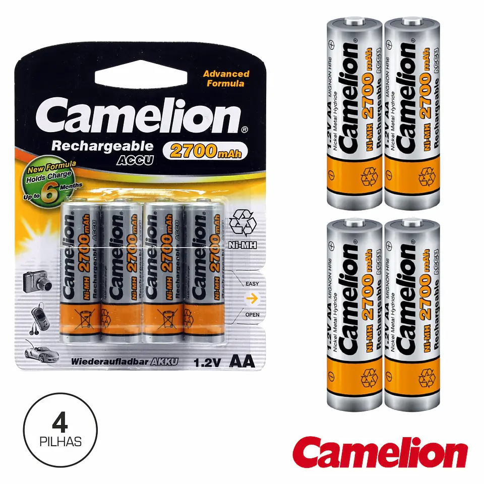 BATERIA NI-MH AA 1.2V 2700MA 4X BLISTER CAMELION 1