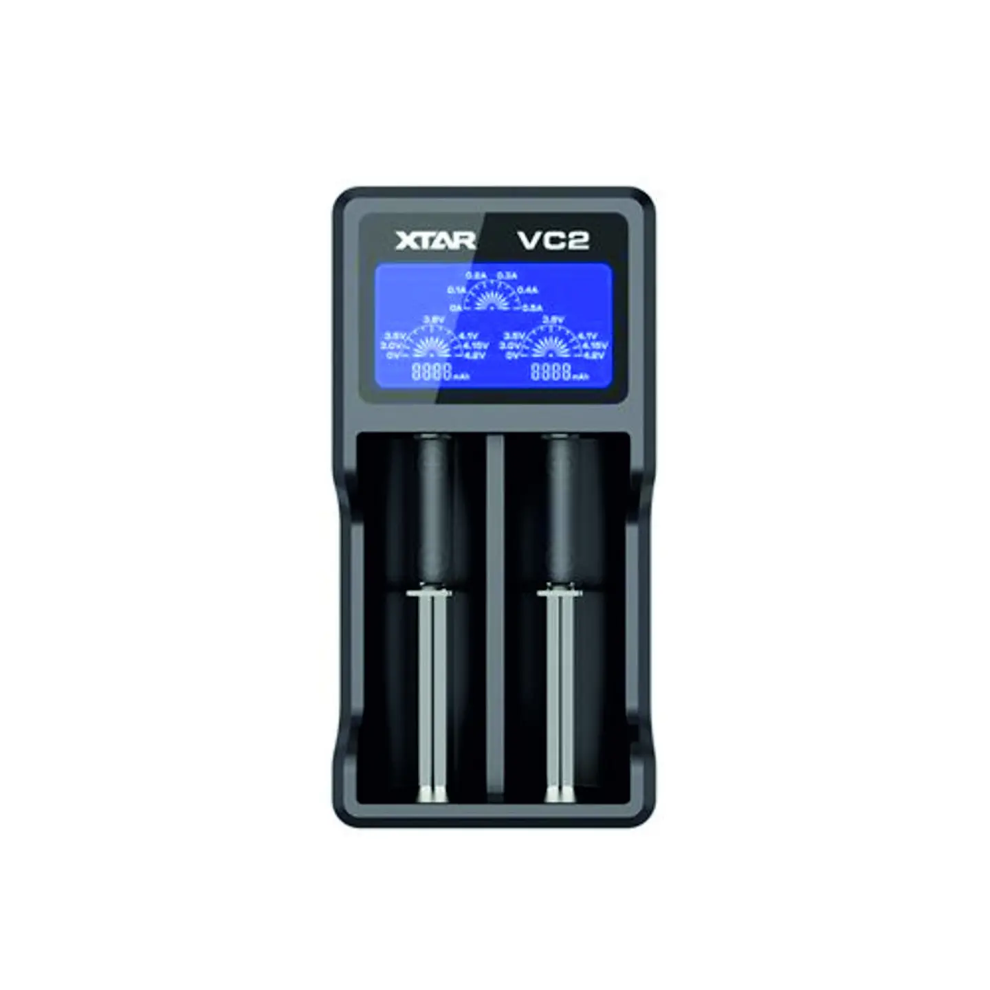 Carregador Pilhas 2x C/ LCD AA/AAA/10440/26650 1