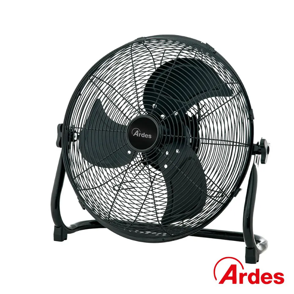 Ventoinha De Chão Ø45cm Metálica 100W Preto ARDES 1