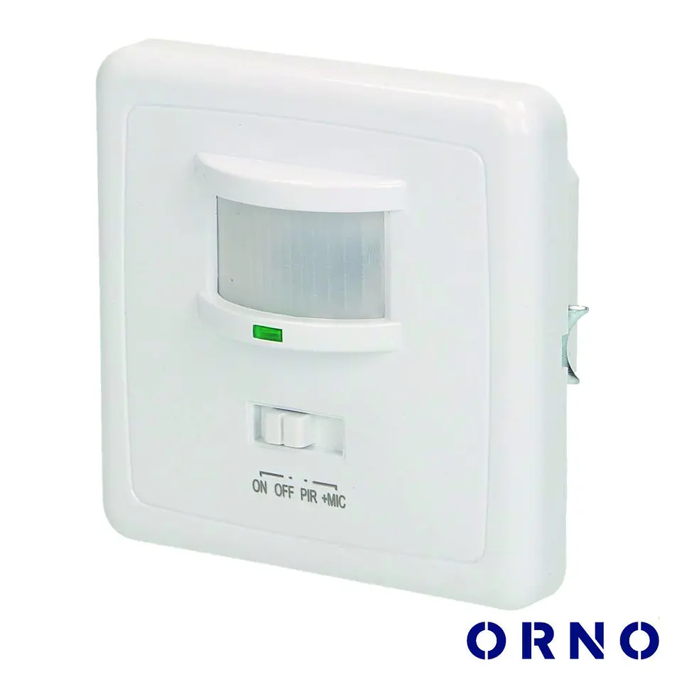 Detector De Movimentos E Som Pir P/ Encastrar Branco ORNO 1