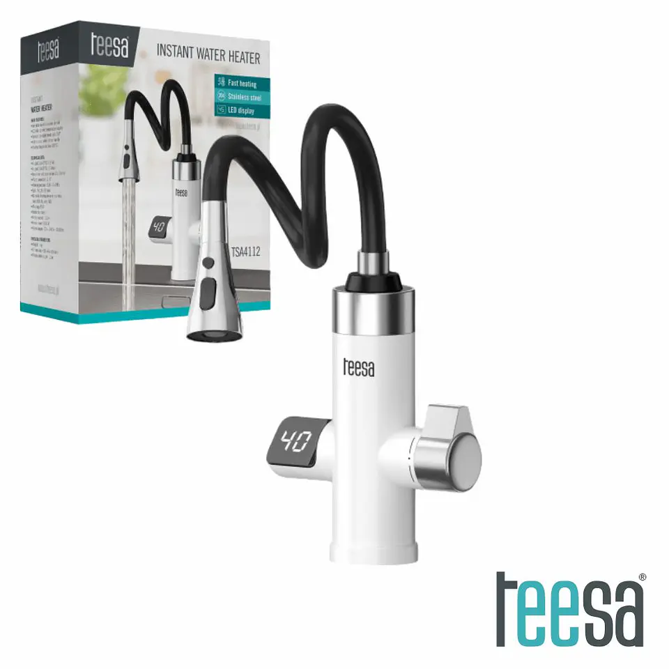 Torneira Elétrica Flexível de Bancada 220V 3000W IPX4 TEESA 1