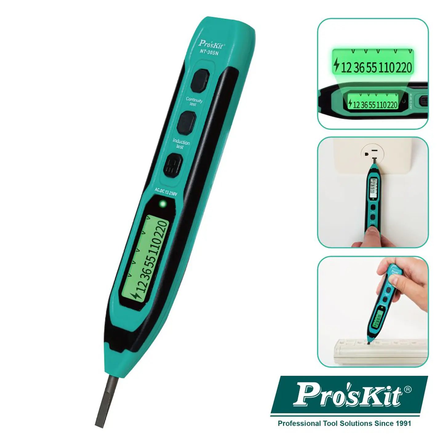 Detetor de Voltagem C/ LCD PROSKIT 1