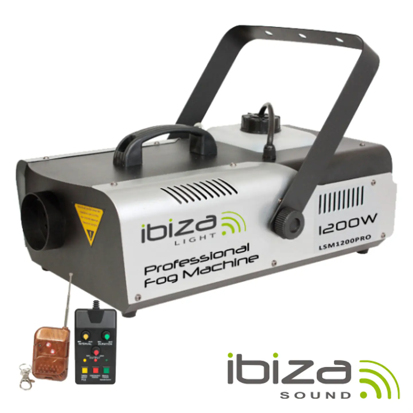 MÁQUINA DE FUMOS 1200W CONTROLADOR/COMANDO DMX IBIZA 1