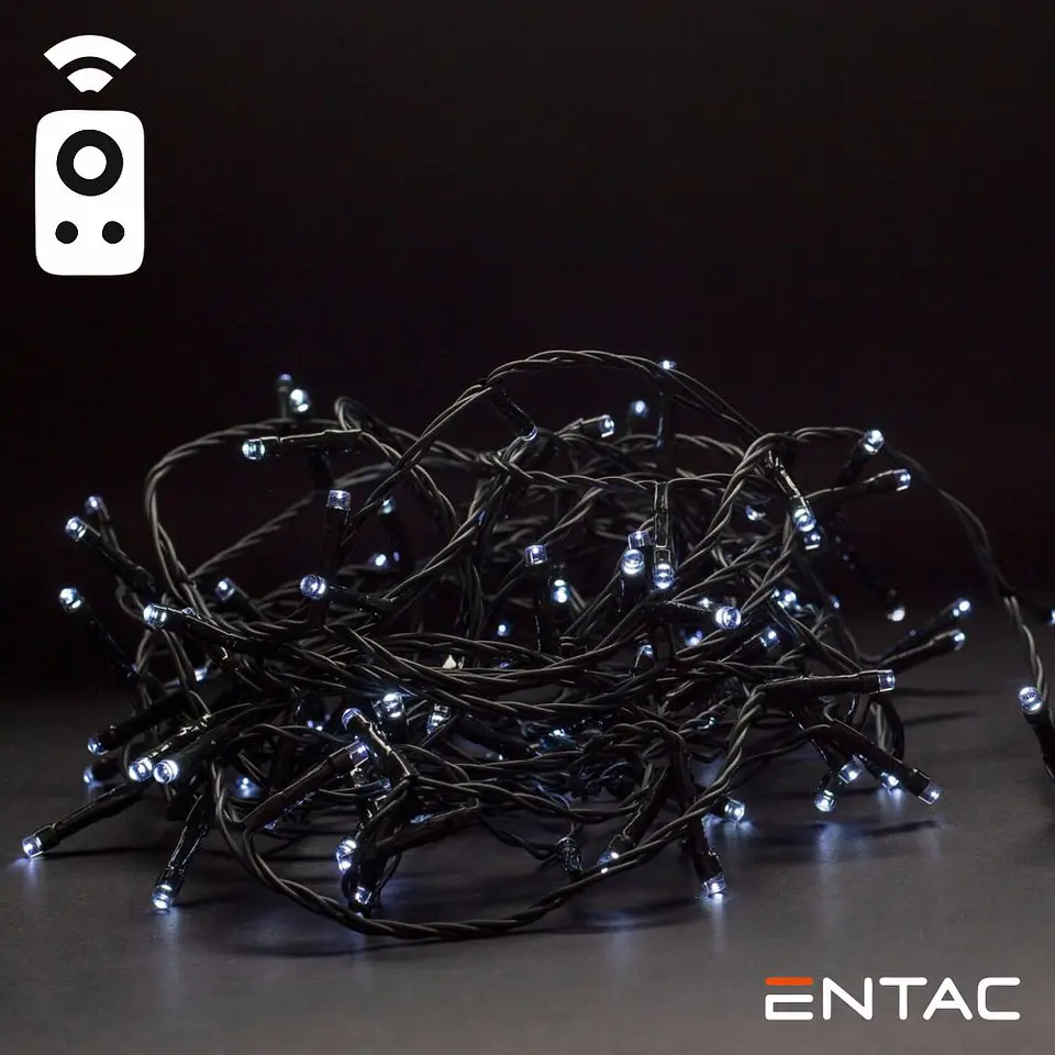 Grinalda 50 LEDS 6400K Comando IR 3xAA 5m 1