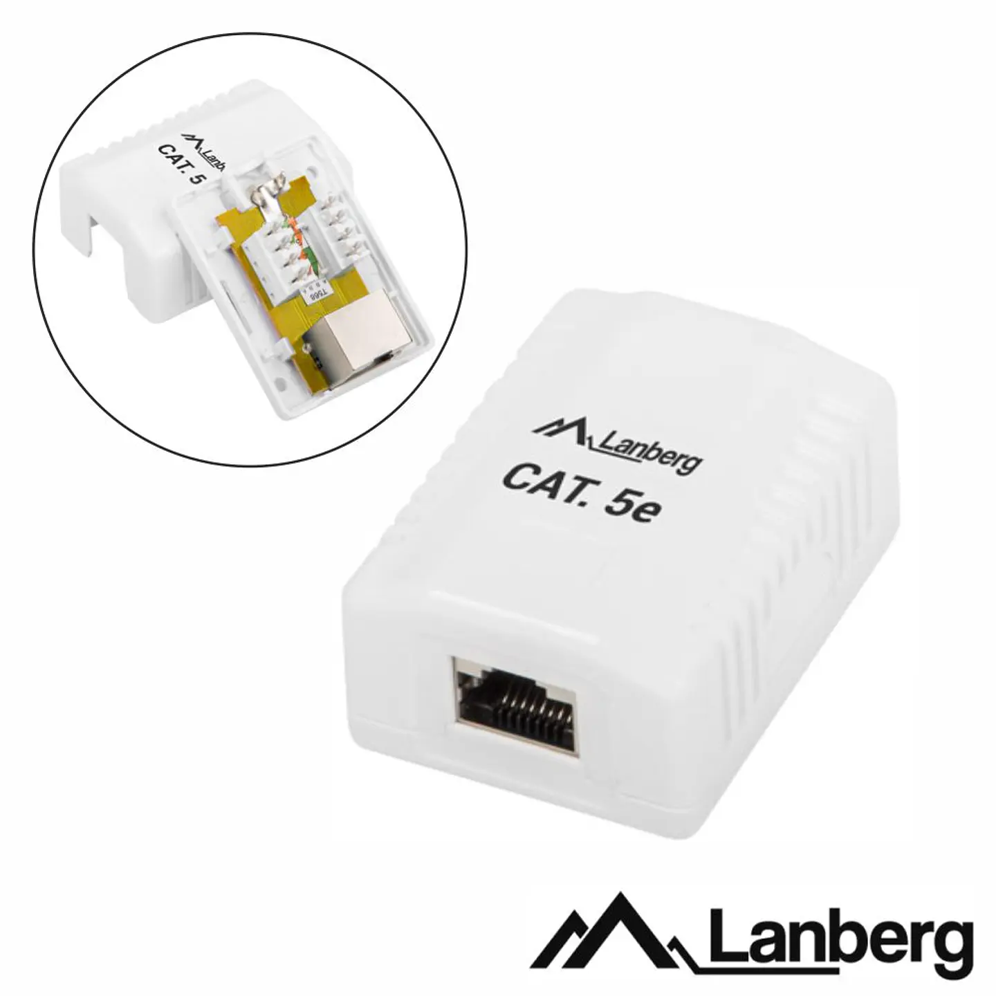 Tomada de Superfície RJ45 C/ 1 Saída LANBERG 1