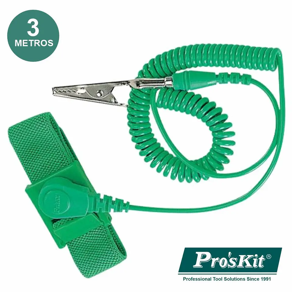 PULSEIRA ANTI-ESTÁTICA VERDE 3M PROSKIT 1
