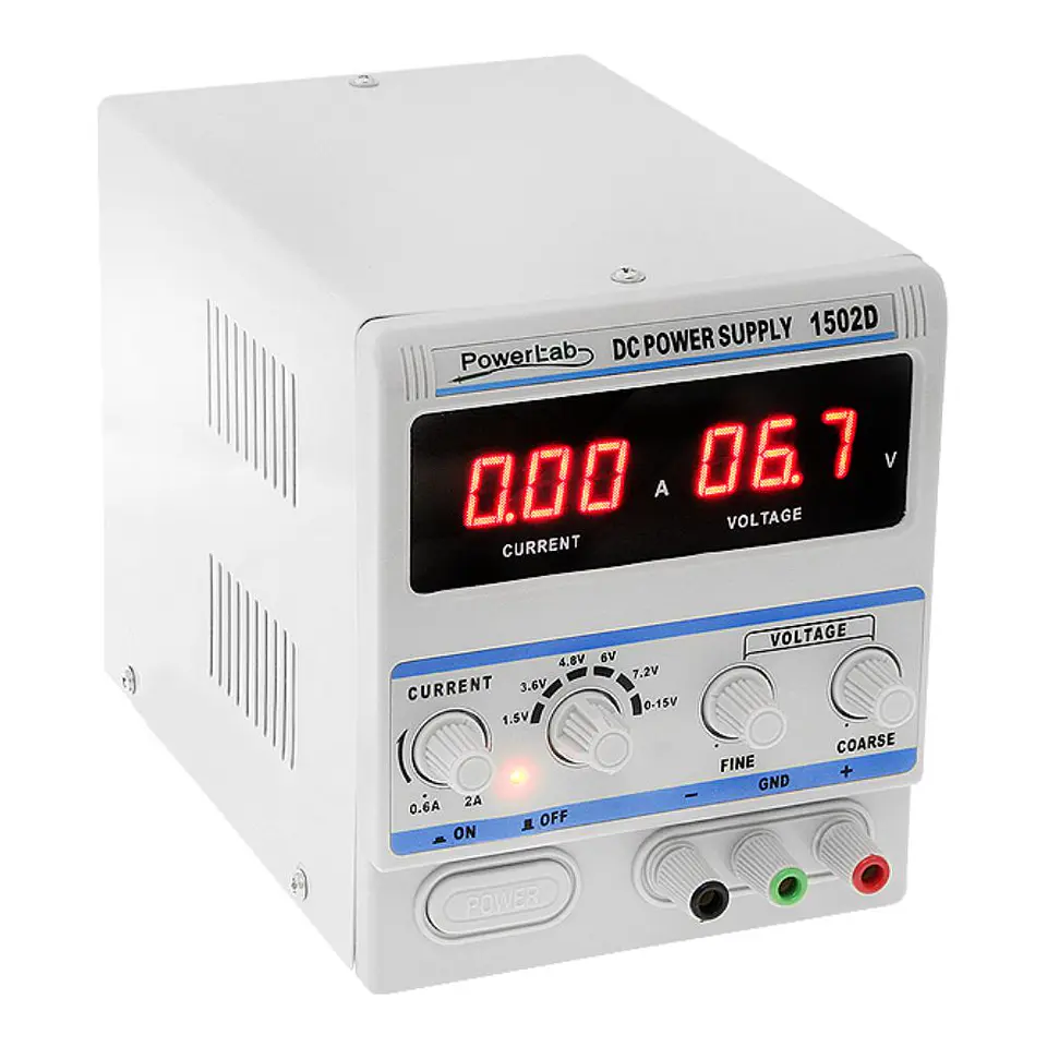 Fonte de Alimentação Digital 0-15V / 0-2A 1