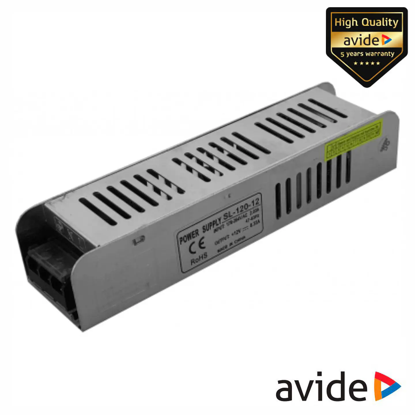Fonte de Alimentação Industrial Slim 12V 10A 120W AVIDE 1