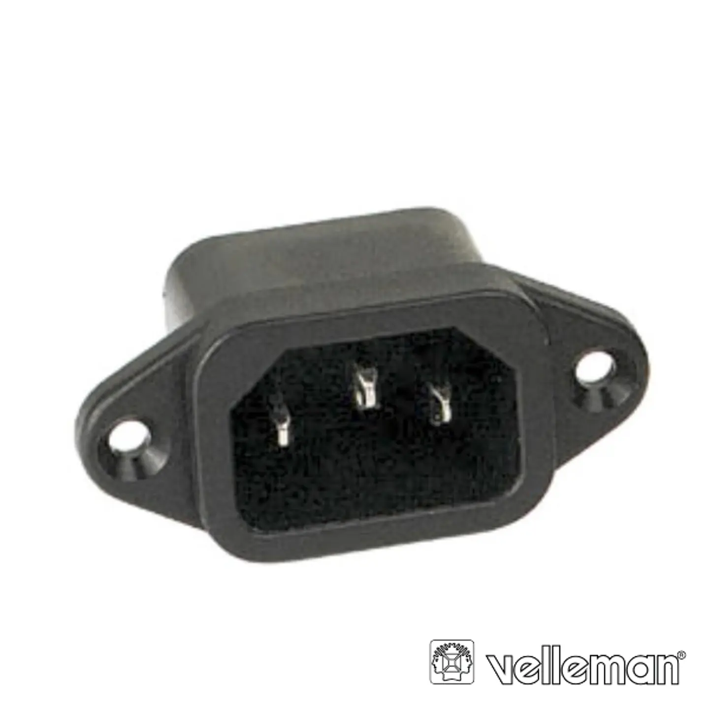 FICHA ALIMENTAÇÃO IEC C14 MACHO PAINEL 10A/250V VELLEMAN 1