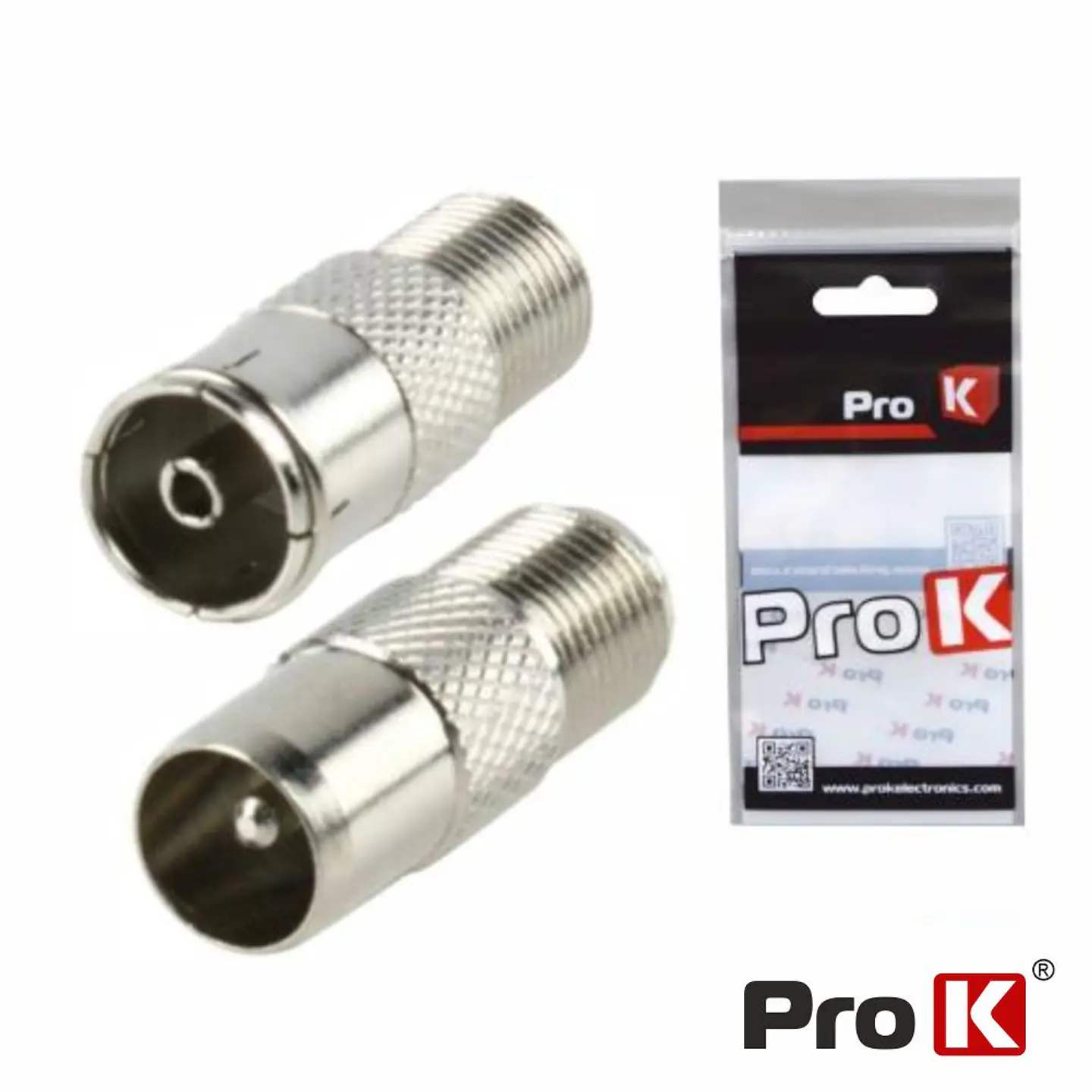 Conjunto 2 Fichas Coaxiais/F Macho/Fêmea PROK 1