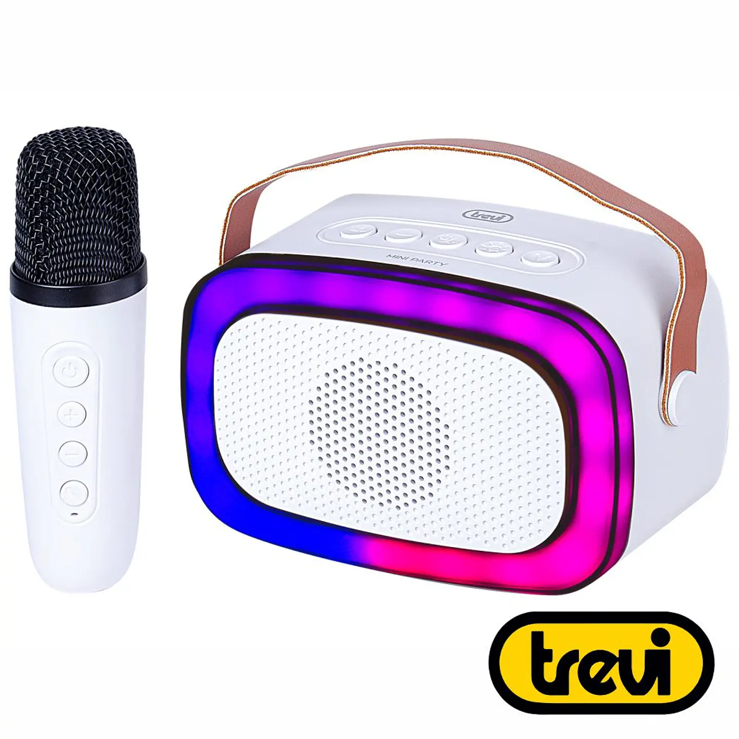 Coluna Bluetooth Portátil C/ Micros AUX/USB/SD/BT TREVI 1