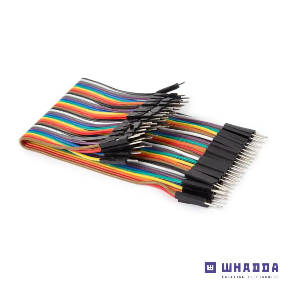 Conjunto 40 cabos de ligação Jumper Macho/Macho 15cm WHADDA 1