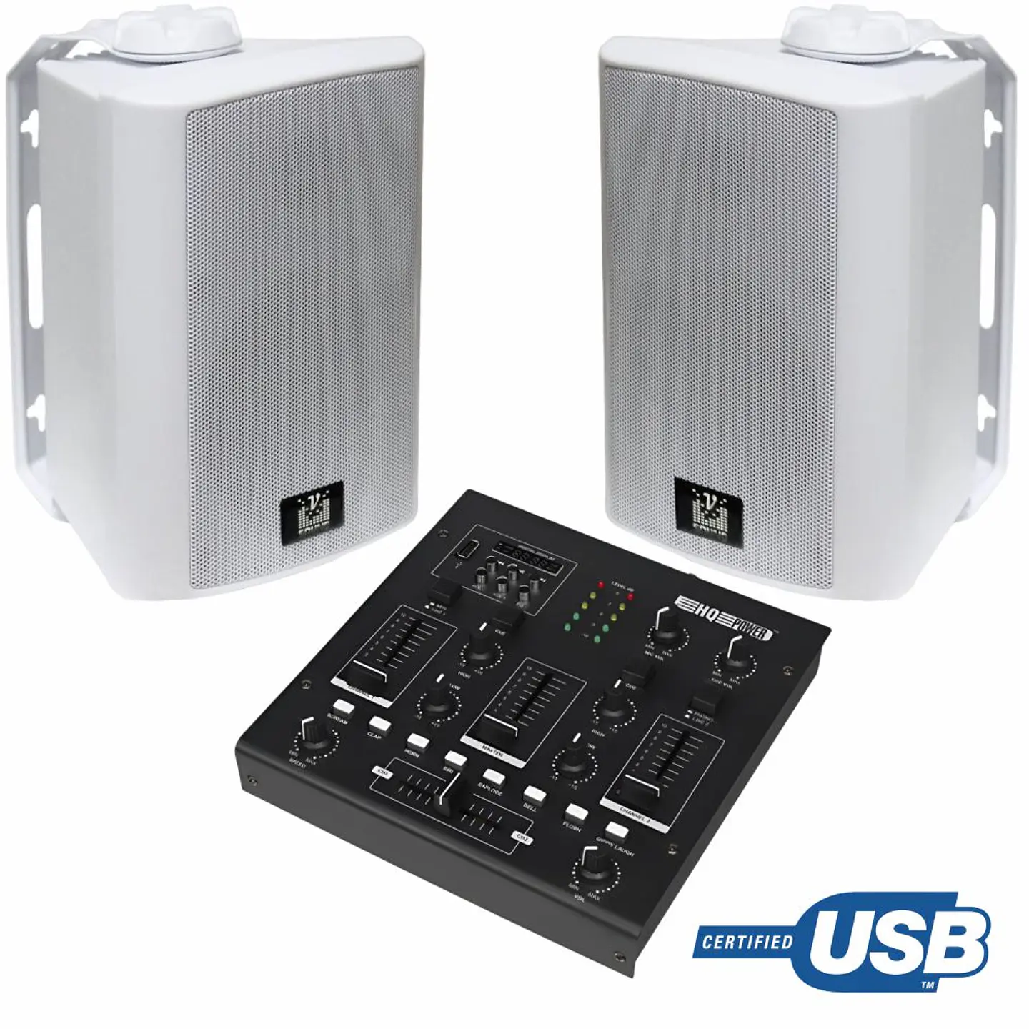Conjunto Som Amplificado 160W 1