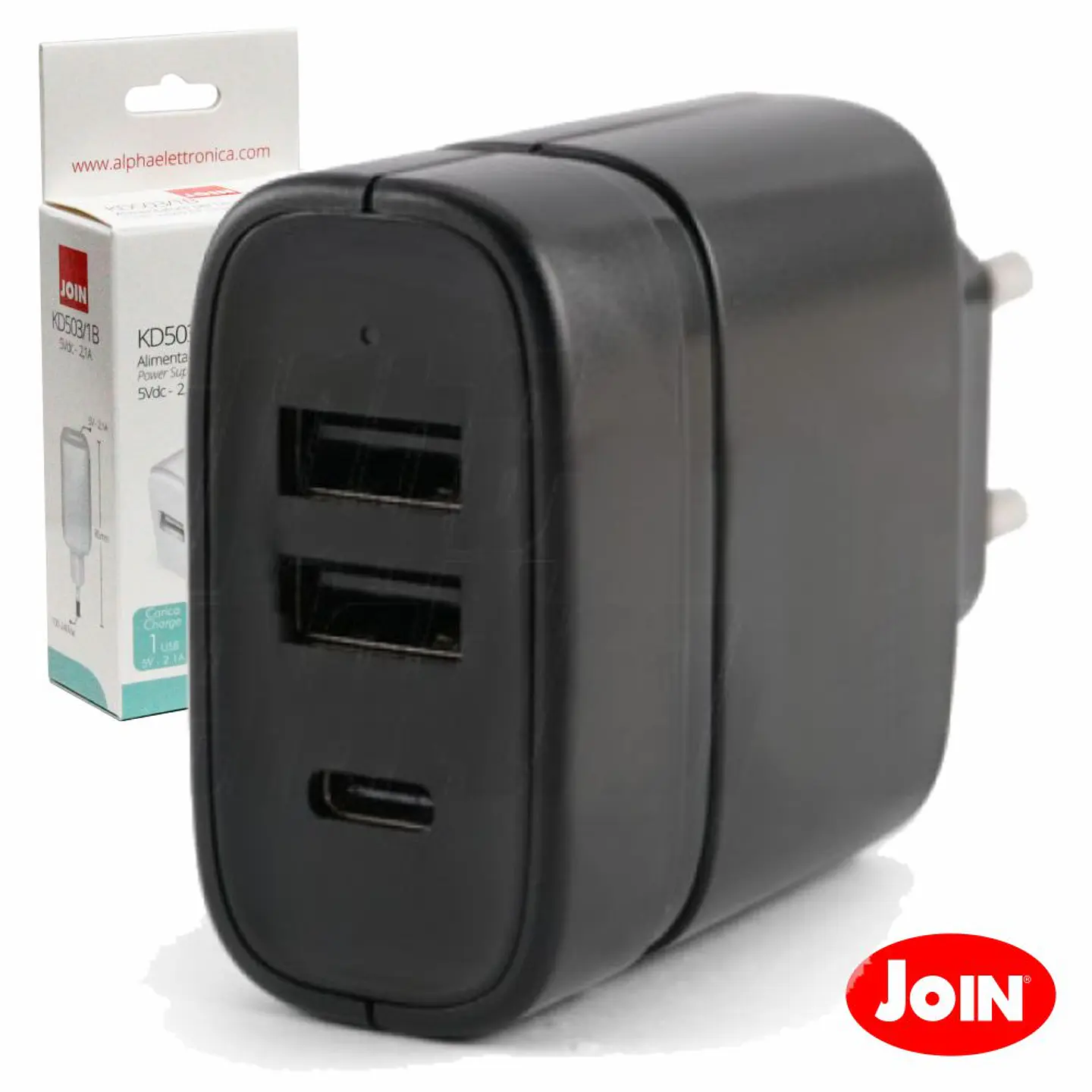 ALIMENTADOR COMPACTO COMUTADO 2 USB 5V 1 USB C 3A MAX 1