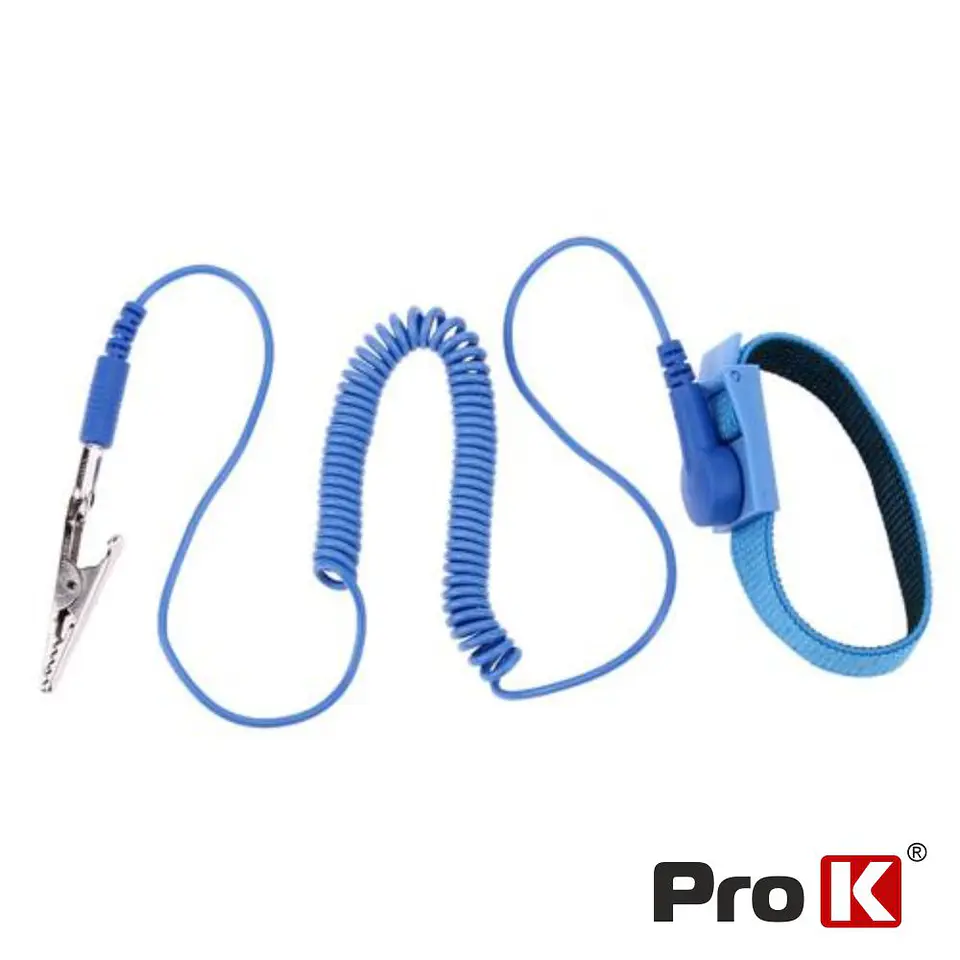 Pulseira Anti-Estática Azul 180cm PROK 1