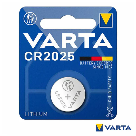 Pilha Lithium Botão CR2025 3V Blister VARTA
