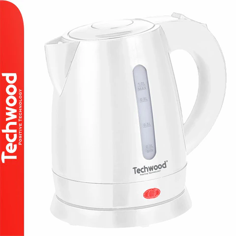 Fervedor de Água Elétrico 1350-1600W 1L Branco TECHWOOD