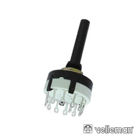 COMUTADOR ROTATIVO 1P C/ 12 POSIÇÕES CONEXÕES DE SOLDADURA