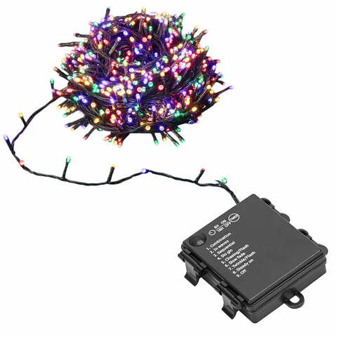 Luzes de Natal 400 LED RGB 4xAA 20m IP44