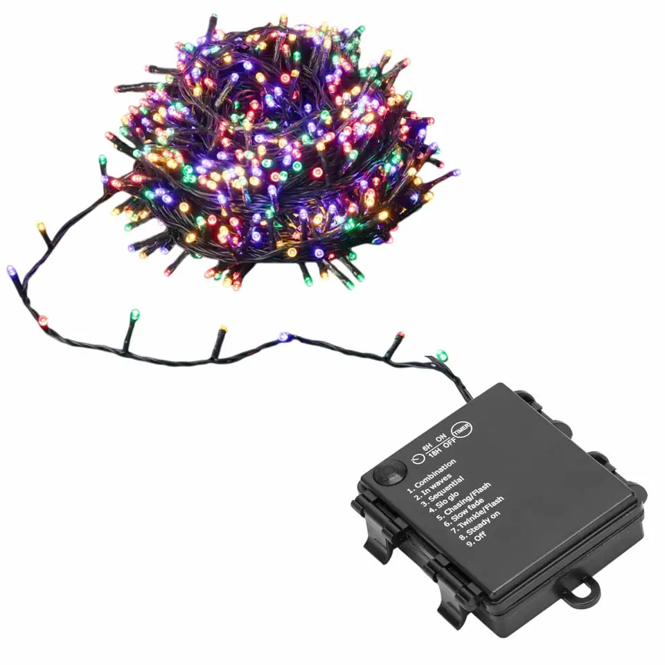 Luzes de Natal 400 LED RGB 4xAA 20m IP44 1