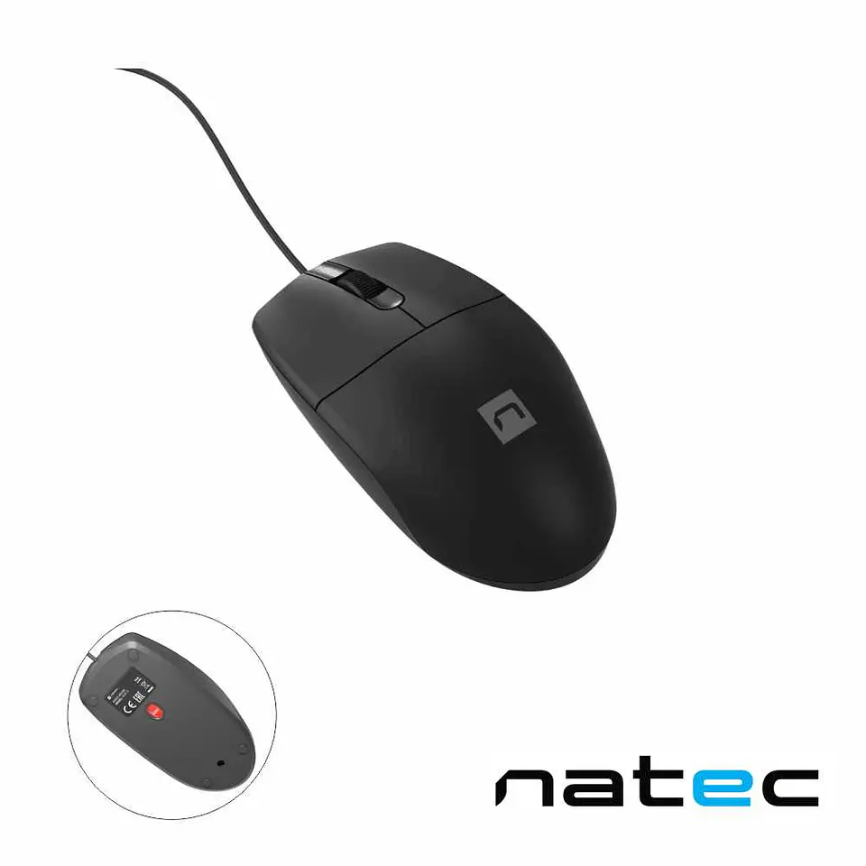 Rato Óptico C/ Fios 1200DPI USB Preto NATEC 1