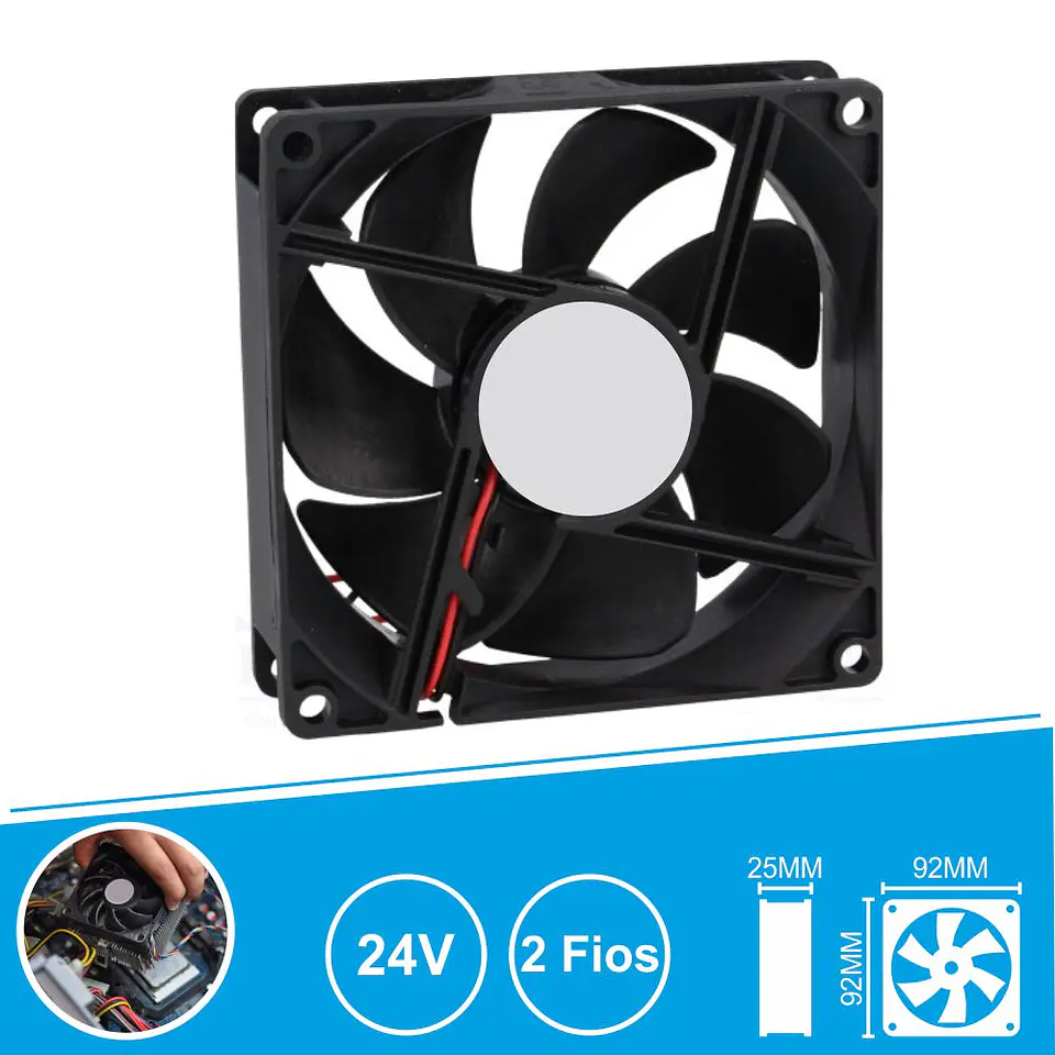 VENTOINHA 24V 92x92x25MM 2 FIOS 1